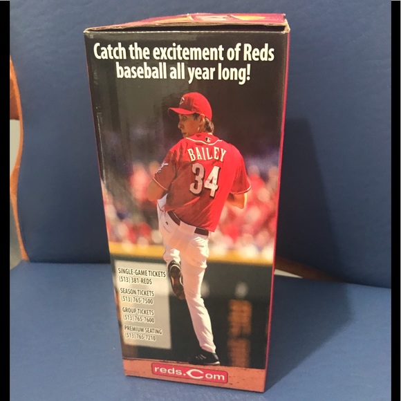 Homer Bailey Reds baseball bobblehead - Picture 12 of 16